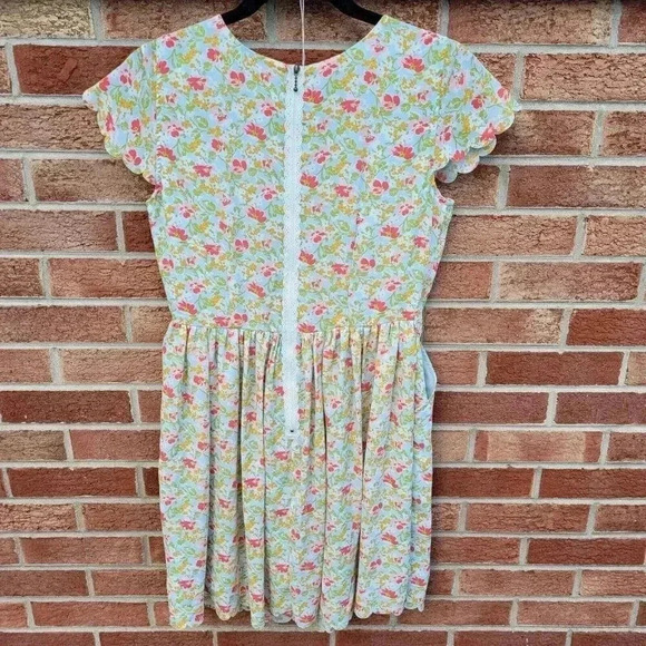 Matilda Jane Mini Dress Women's Size 6 Floral Back Zipper - Picture 2 of 6